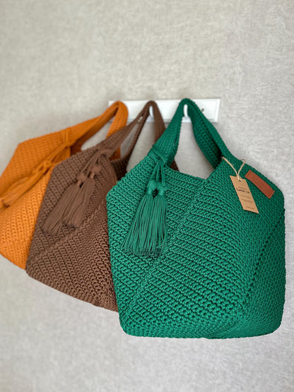 Beginner Crochet Bag PDF – Step-by-Step Tote Pattern with Photos