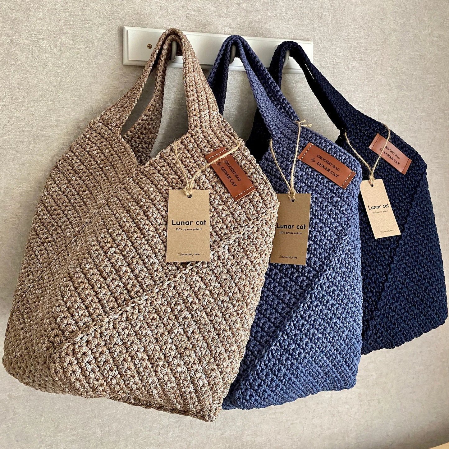 Beginner Crochet Bag PDF – Step-by-Step Tote Pattern with Photos